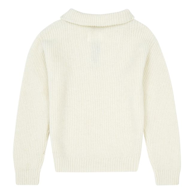 Levi Alpaca and Merino Wool High Neck Jumper | Ecru