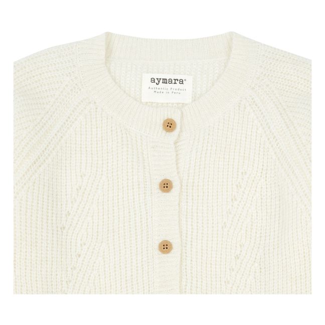 Megan Alpaca and Merino Wool Cardigan | Ecru