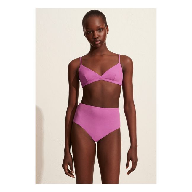 Tri Crop Bikini Top | Pink