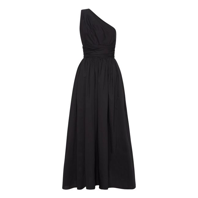 Gathered One Shoulder Dress | Negro