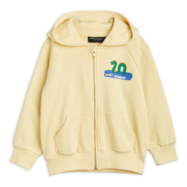 Sudadera con capucha y cremallera | Amarillo palo
