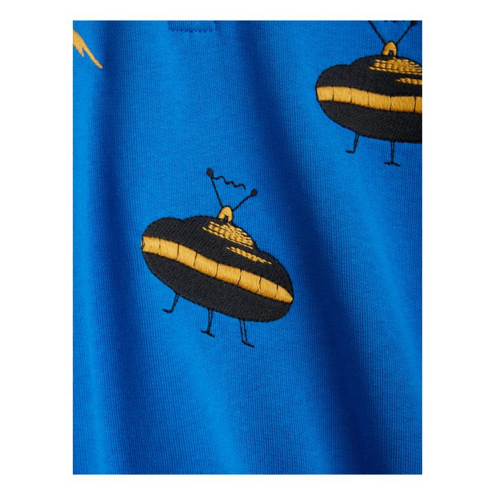 Sweatshirt aus Bio-Baumwolle mit Reißverschluss | Blau- Produktbild Nr. 1