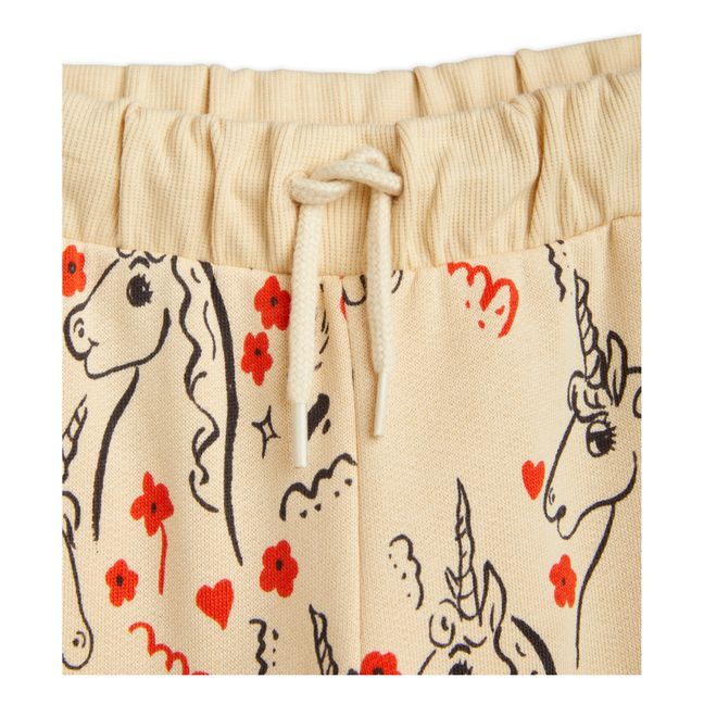 Pantalón jogger de algodón orgánico Unicornios | Amarillo palo