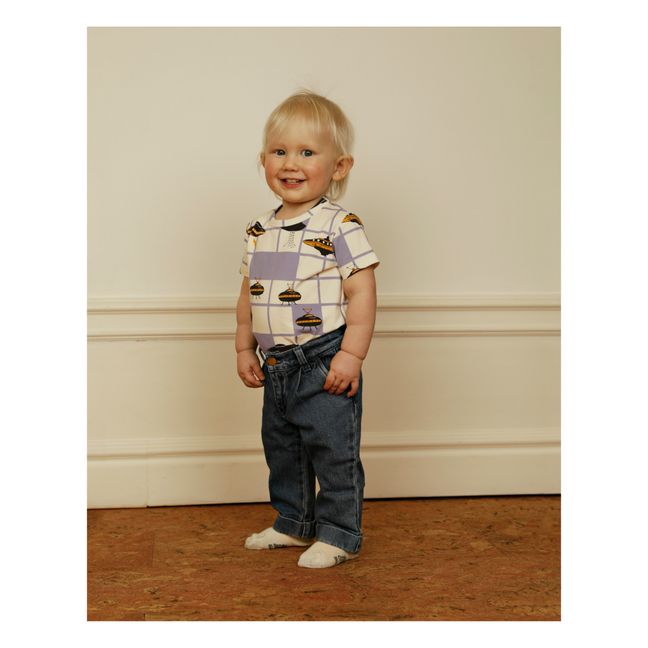 T-Shirt aus Bio-Baumwolle Kariert | Seidenfarben