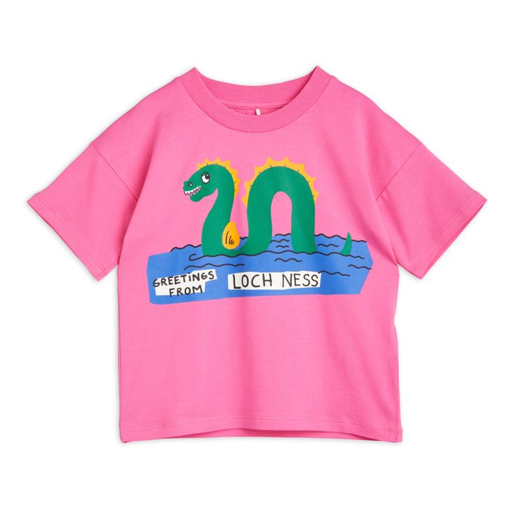 T-Shirt in cotone organico Loch Ness | Rosa- Immagine del prodotto n°0