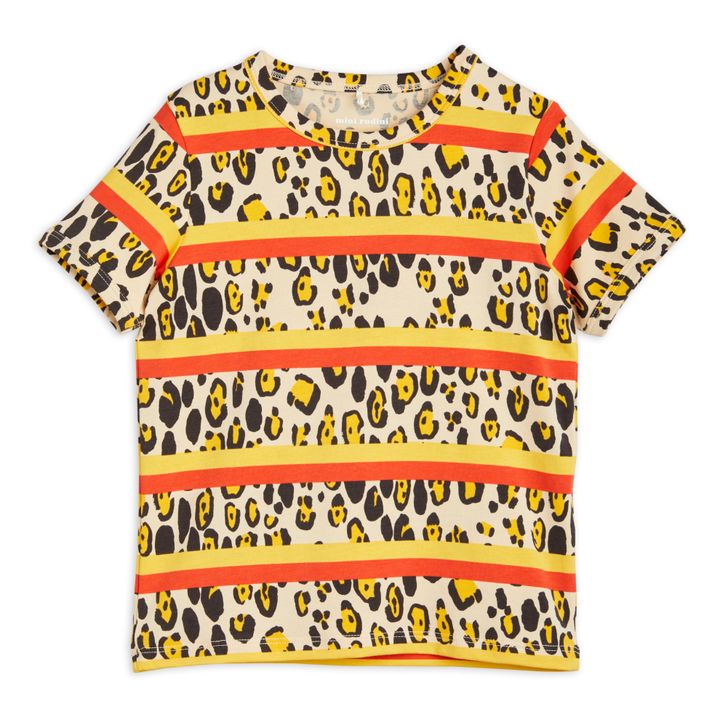 Organic Cotton Leopard Print T-shirt | Beige- Product image n°0