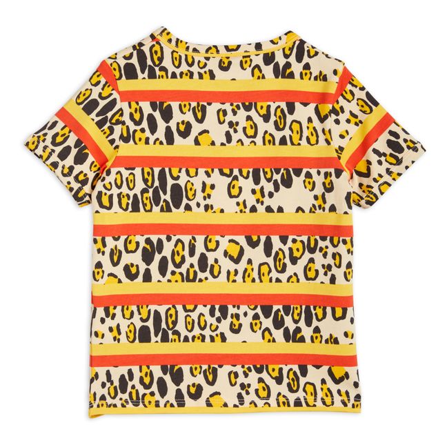 Camiseta de algodón orgánico Leopardo | Beige