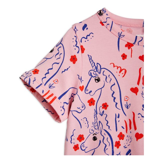 T-Shirt Coton Bio Licornes | Rose
