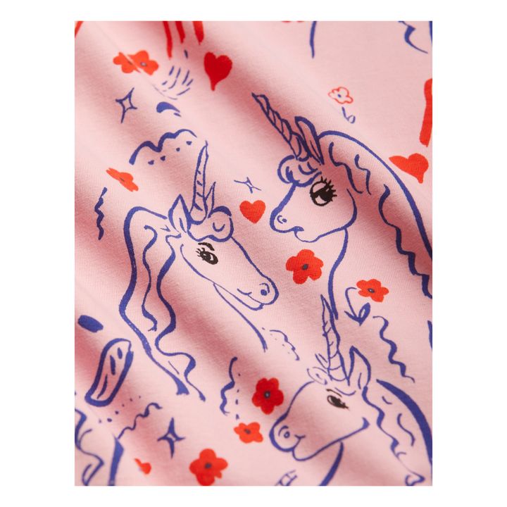 Camiseta de algodón orgánico Unicornios | Rosa- Imagen del producto n°2