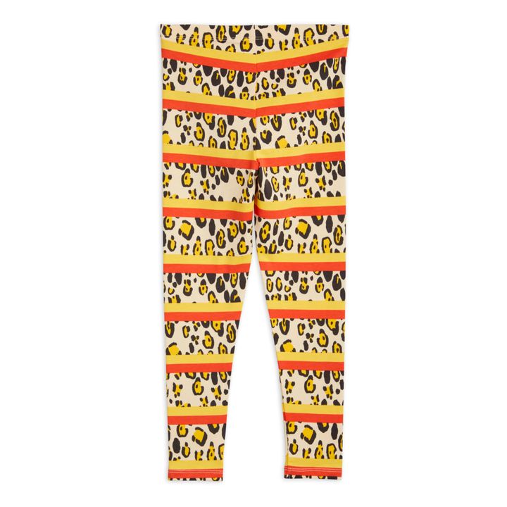 Organic Cotton Leopard Print Leggings | Beige- Product image n°3
