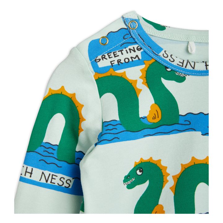 Organic Cotton Loch Ness Baby Bodysuit | Green water- Product image n°1