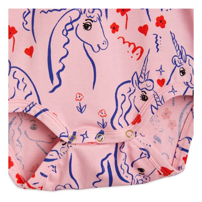 Organic Cotton Unicorn Baby Bodysuit | Pink