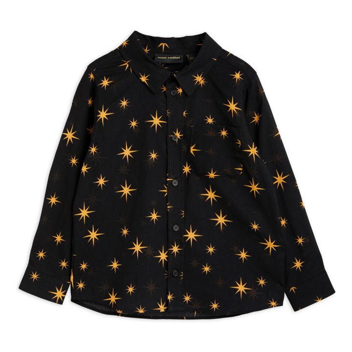 Camisa de algodón orgánico Estrellas | Negro- Imagen del producto n°0