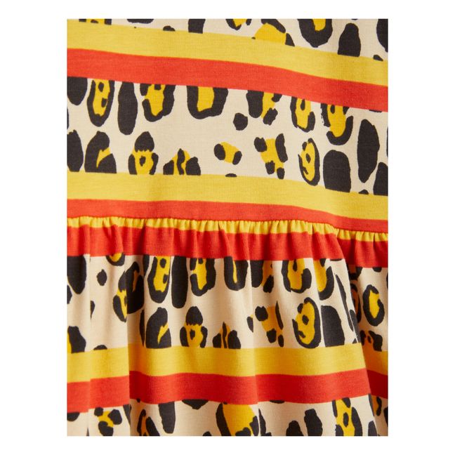 Organic Cotton Leopard Print Dress | Beige