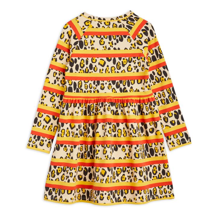 Vestido de algodón orgánico Leopardo | Beige- Imagen del producto n°3