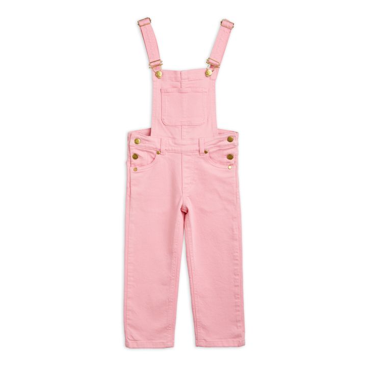 Organic Cotton Nessie Denim Overalls | Pink- Product image n°0