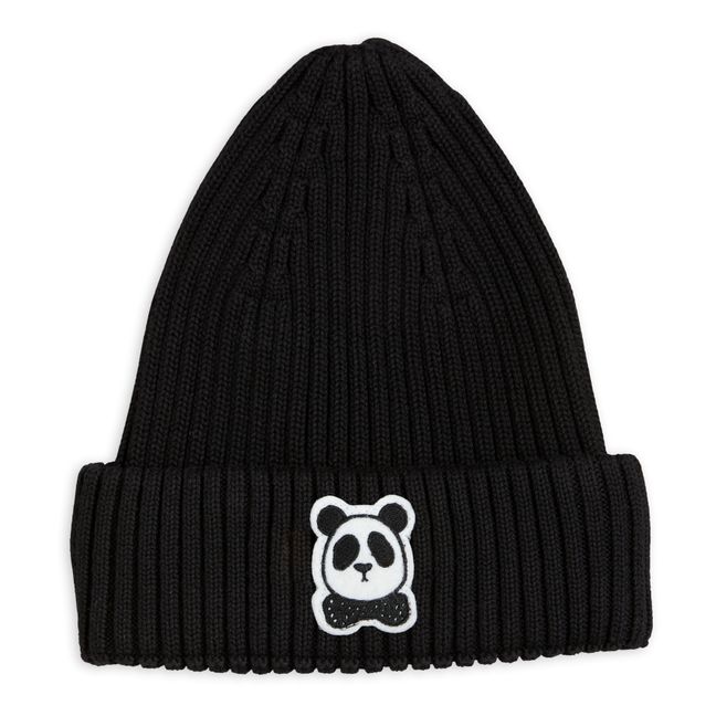 Bonnet Coton Bio Panda | Noir