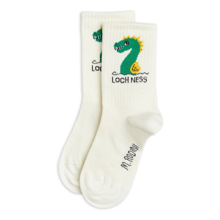 Organic Cotton Loch Ness Socks | White- Product image n°0