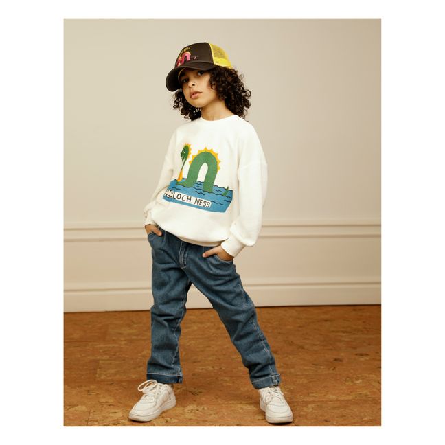 Sweatshirt Schwam aus Bio-Baumwolle Loch Ness | Seidenfarben
