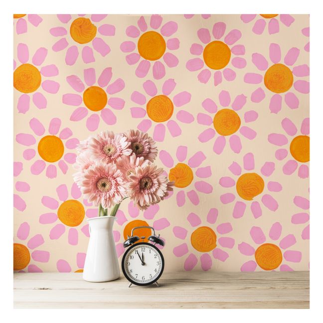 Papier-peint Marguerite - série limitée | Rose