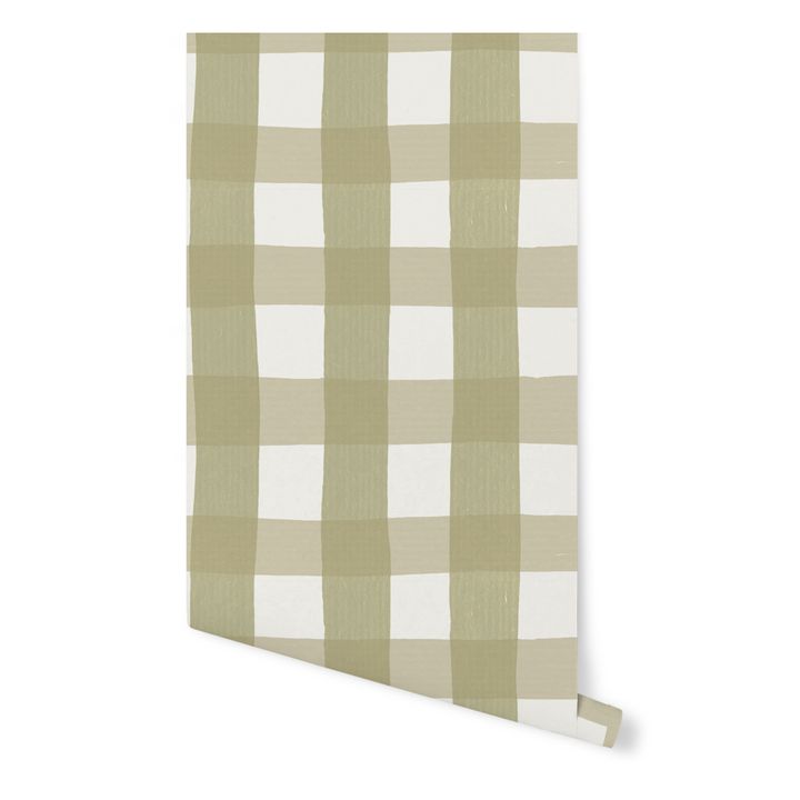 Gingham Wallpaper | Green- Product image n°1