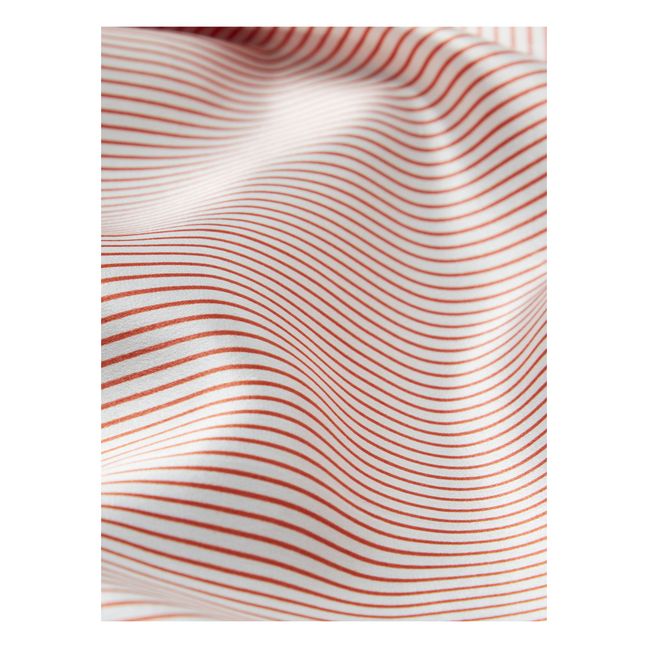 Sia Striped Silk Scarf | Red