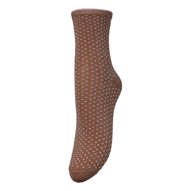 Chaussettes Dina Small Dots | Rust