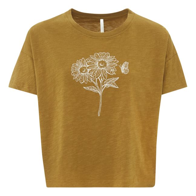 T-shirt Sunflowers - Collection Femme  | Marron