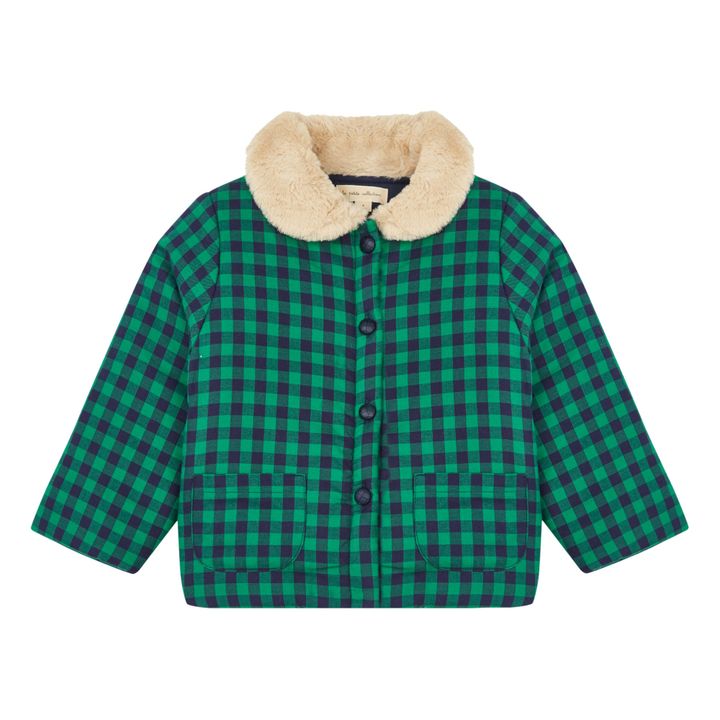 Retro Checked Coat | Grün- Produktbild Nr. 0