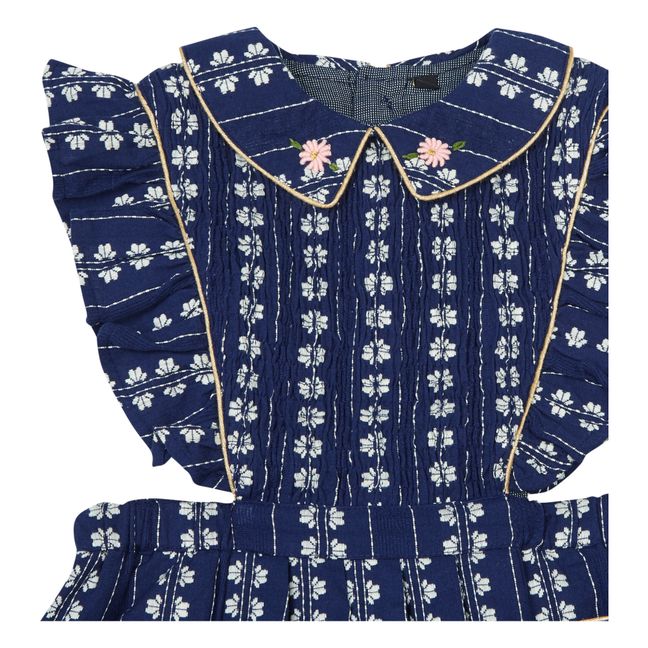 Jacquard Apron Dress | Azul Marino