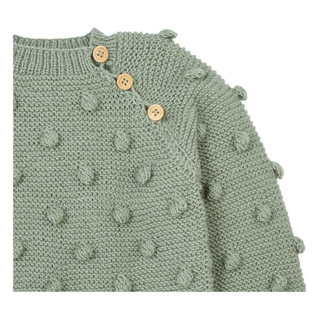 Pull Fait Main Popcorn | Vert