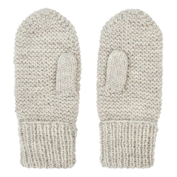 Hand Embroidered Mittens | Ecru- Product image n°1