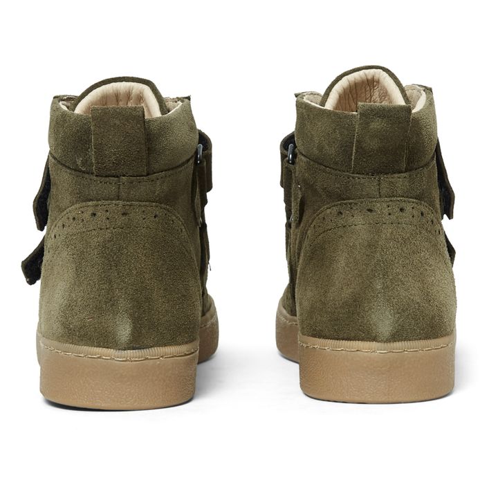 Nubuck Velcro Sneakers | Taupe brown- Product image n°2