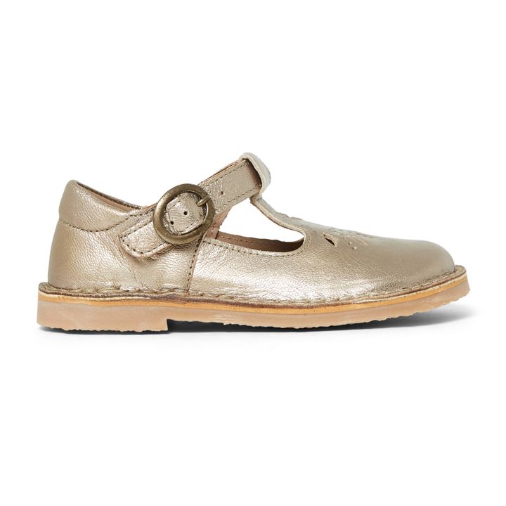 Salome-Schuhe T-Bar Leder | Gold- Produktbild Nr. 0