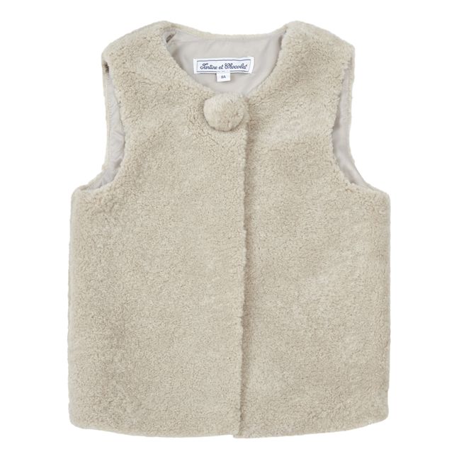 Sherpa Vest | Taupe brown