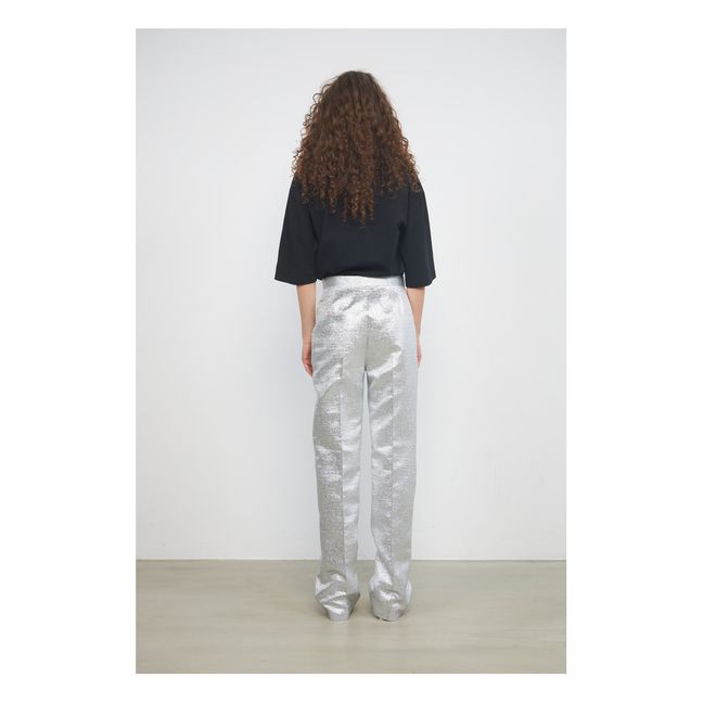 Pantalones metalizados Livi | Plateado