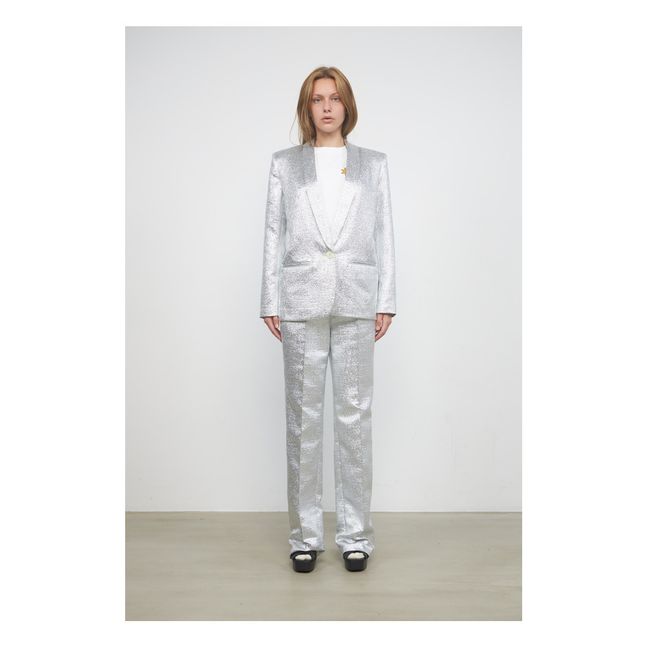 Ivi Metallic Jacket | Plateado