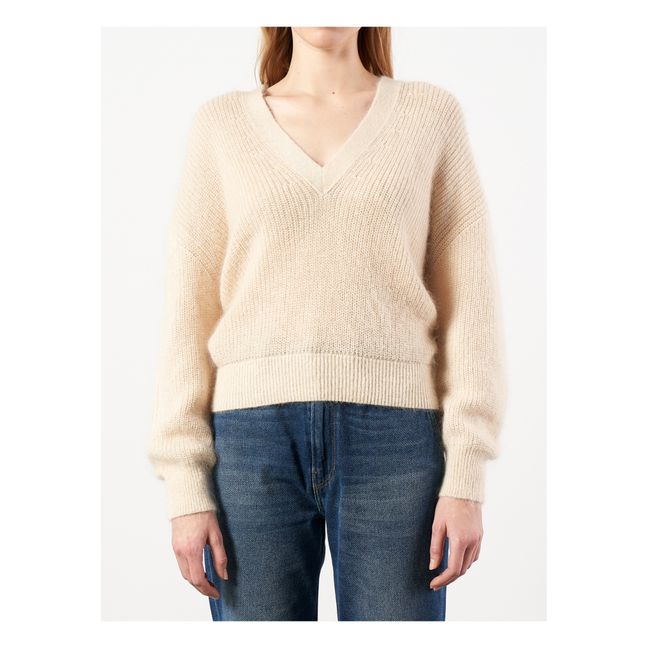 Pullover Usev aus Mohair und Bio-Baumwolle - Damenkollektion  | Seidenfarben