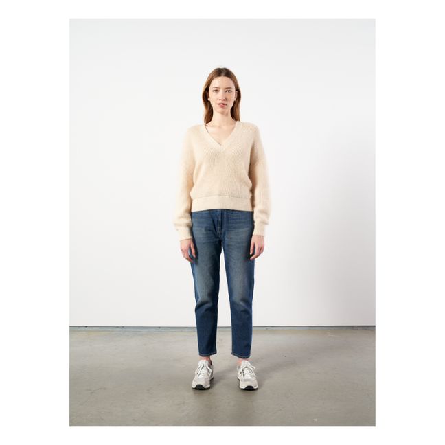Pullover Usev aus Mohair und Bio-Baumwolle - Damenkollektion  | Seidenfarben