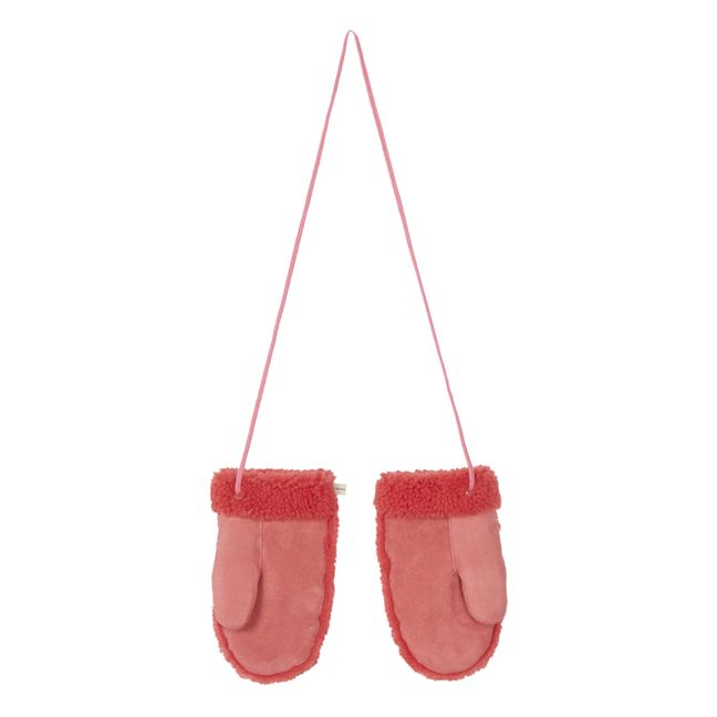Merino Wool Sheepskin Mittens - Toasties x Smallable Exclusive | Pink