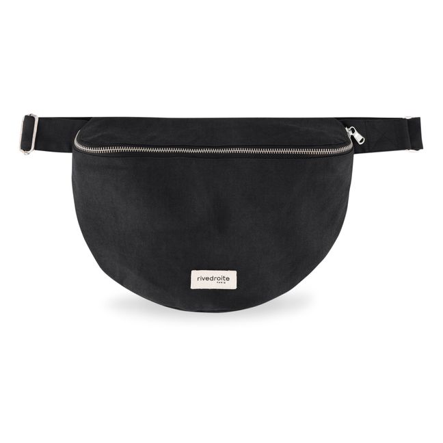 Custine XL Water Resistant Coated Leather Belt Bag | Black