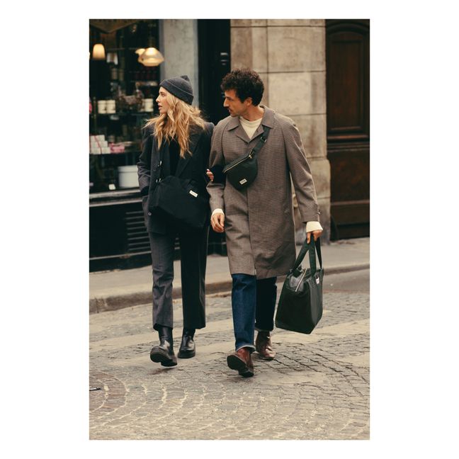 Sac 24h Sauval en cuir enduit water resistant | Noir