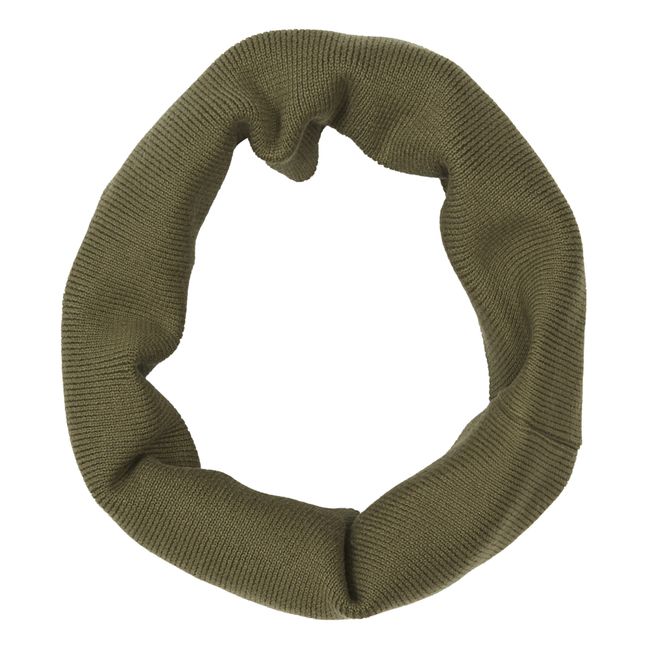 Sciarpa in maglia di cotone biologico | Verde militare