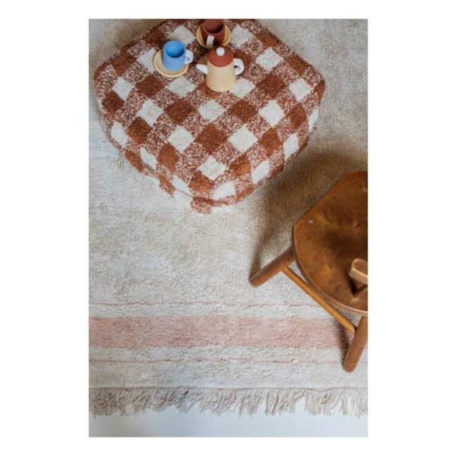 Gingham Pouffe | Toffee