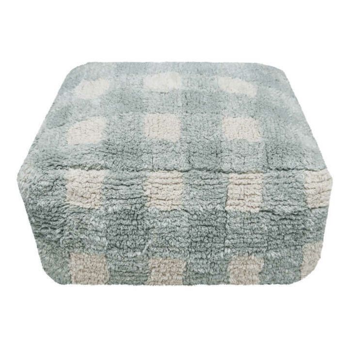 Gingham Pouffe | Sage- Product image n°0