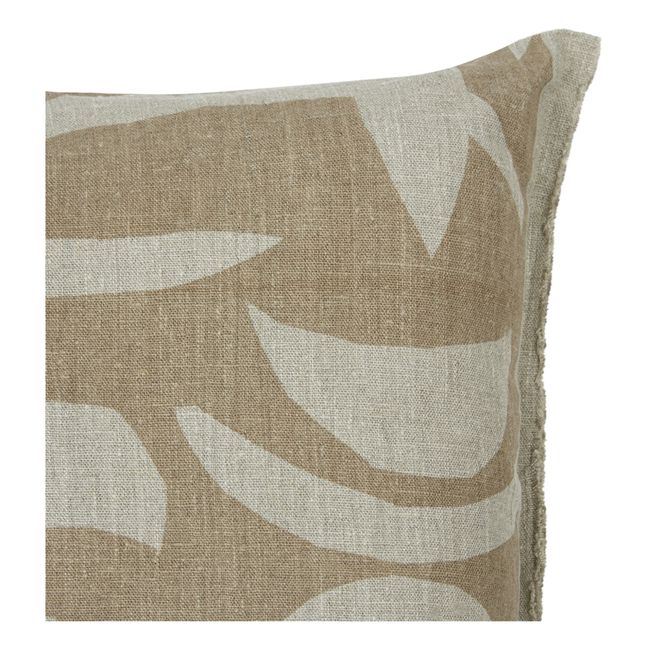 Carob Square Linen Cushion