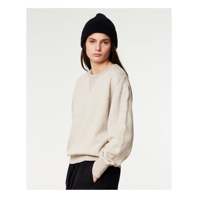 Sweat-shirt Moby en coton mélangé à logo en blanc – Marant Etoile