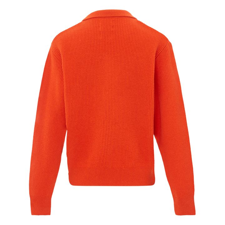Merino Wool Rugby Jumper | Arancione- Immagine del prodotto n°7