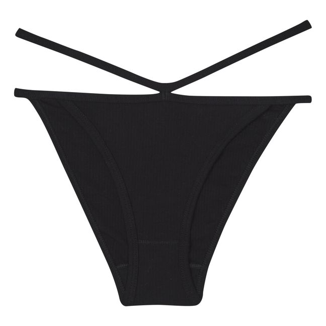 Culotte Côtelée Nida Coton Bio | Noir
