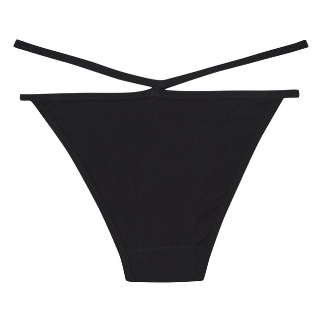 Culotte Côtelée Nida Coton Bio | Noir